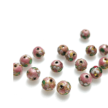 Perla española 9.5 mm en tonos rosados, set de 5 unidades