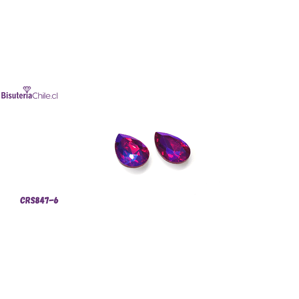 Cristal Soutache grande fucsia, 29 x 20 mm, por par