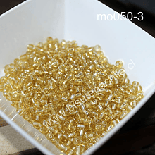 Mostacillón dorado cristal 6/0, bolsa de 40 grs
