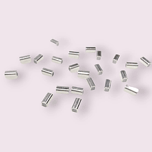 Separador baño de plata, 4 x 2 mm, set de 1 gr. (set de 14 sep aprox)