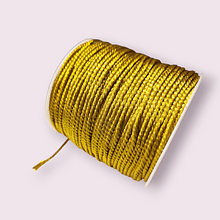 Hilo trenzado de 2,3 mm, color dorado, set de 3 metros.