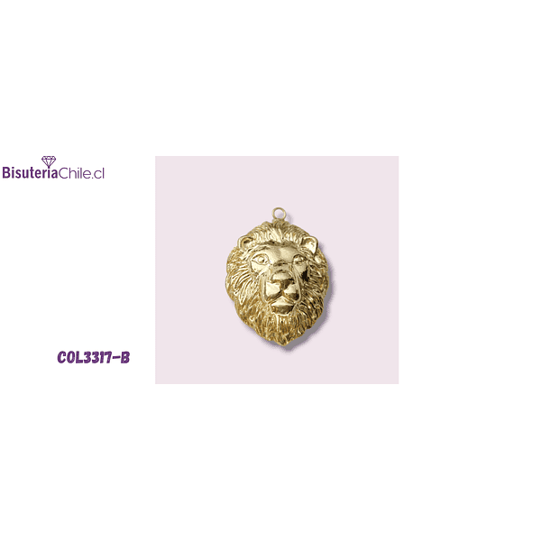 Colgante León baño de oro, 39 x 29 mm, por unidad