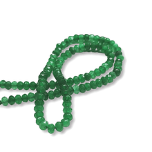 Agata verde RONDELL, de 4 mm, tira de 110 piedras aprox.