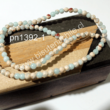 Jaspe Aqua, 4 mm, tira de 98 piedras 