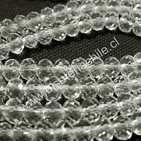 Cristal blanco transparente 6 mm por 5 mm, tira de 89 unidades