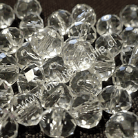 Cristal cristales blanco transparente de 8mm por 6mm, tira de 68 unidades