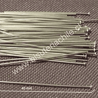 Vastago acero, 40 mm de largo, set de 5 grs aprox (40 aprox)