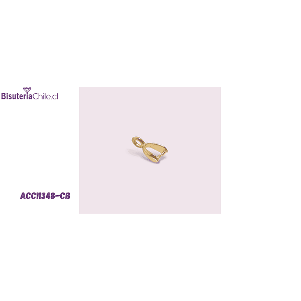 Valier baño de oro 18 k, color oro medio,10 x 2,5 mm, por unidad