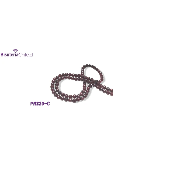 Granate de 6 mm, tira de 63 piedras aprox