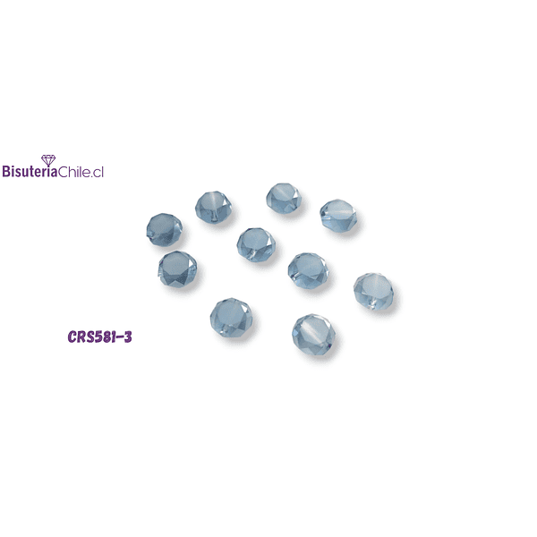 Cristal especial gris, 12 mm x 8 mm de ancho, set de 10 unidades