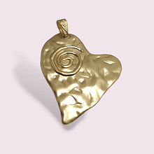 Corazón baño de oro opaco de 18 k, 73 x 68 mm, por unidad