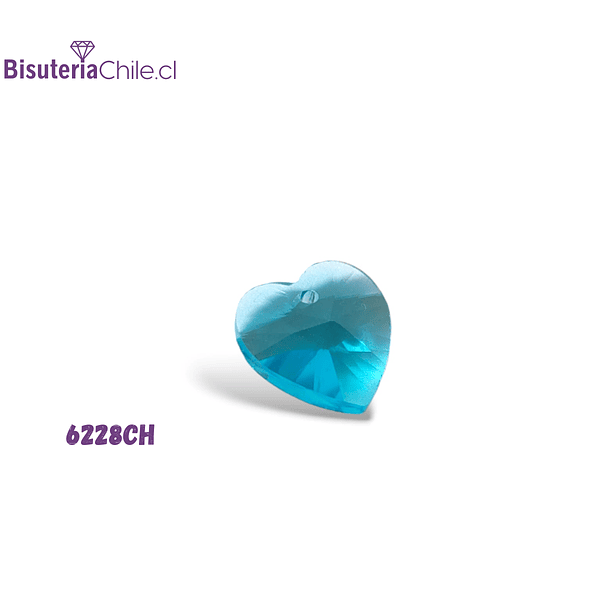 6228CH CORAZON 14MM T202 AQUAMARINE X UND