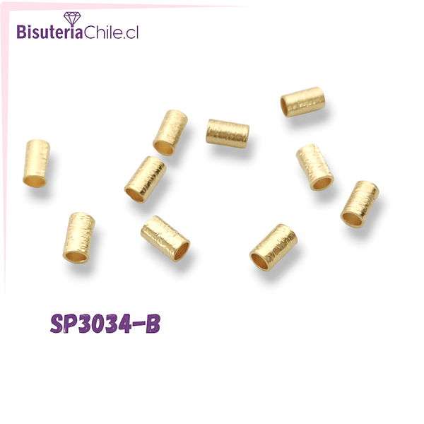 Separador baño de oro, 5 x 3 mm, set de 1 grs. (9 separadores aprox.)