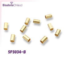 Separador baño de oro, 5 x 3 mm, set de 1 grs. (9 separadores aprox.)