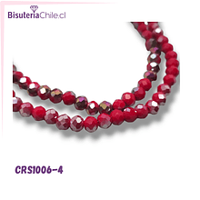 Cristal rojo tornasol 6 mm por 5 mm, tira de 86 unidades