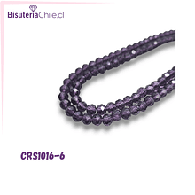 Cristal de 4 mm, color morado, tira de 128 cristales aprox.
