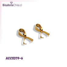 Valier acero dorado, 14 mm, set de 2 unidades