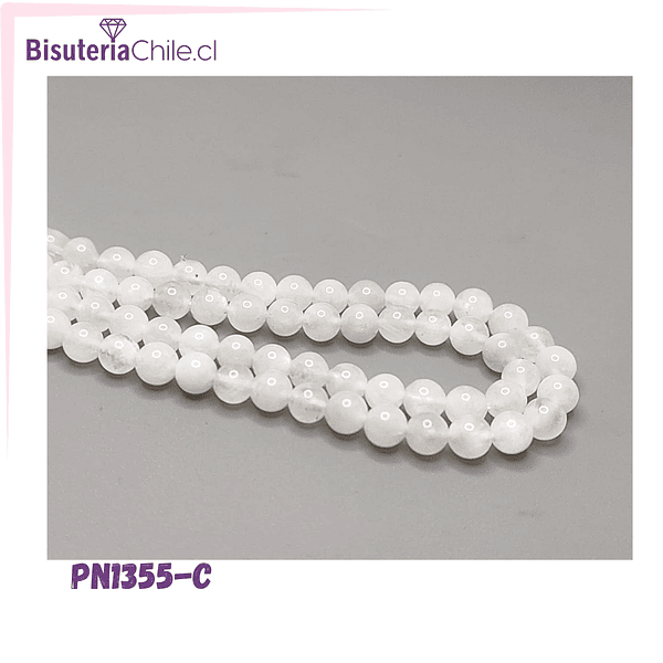 Piedra Luna original de 5.5 mm, tira de 35 piedras