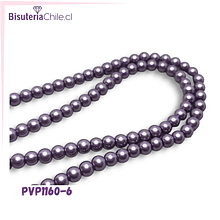 perla de fantasia 6mm color lila , perla 135 perlas aprox