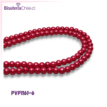 perla de fantasia 6mm color roja , perla 135 perlas aprox