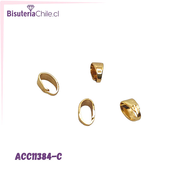 Valier baño de oro de 18 k, 6 mm, set de 4 unidades