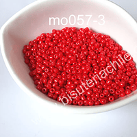 mostacilla rojo de 8/0 3 mm, set de 50 grs