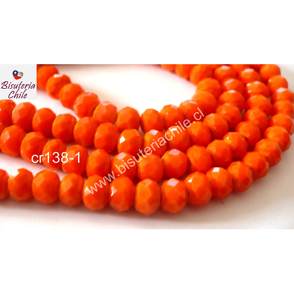 Cristal naranjo de 6 mm, tira de 88 unidades