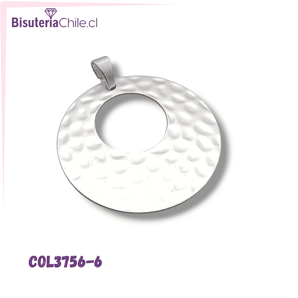 Colgante baño de plata opaco, 68 mm de diámetro, por unidad