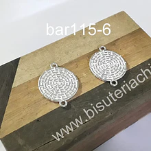 Base de aro baño de plata, 20 mm de diámetro, por par