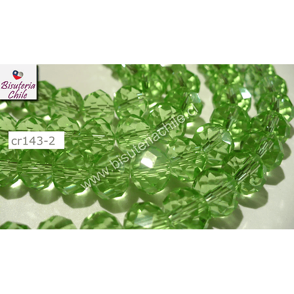 cristal verde  8 mm de ancho por x 6 mm tira de 70 unidades