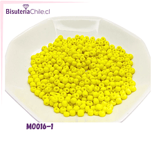 Mostacillón color amarillo, bolsa de 40 grs (6/0)