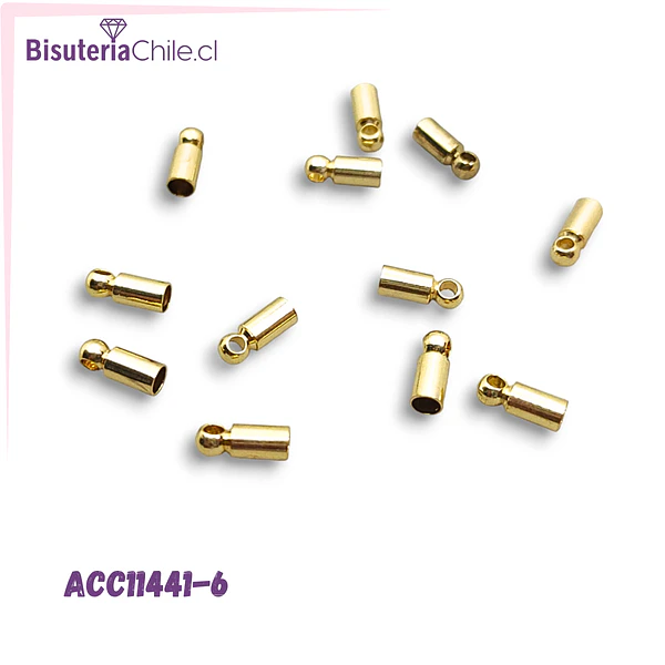 Terminal baño de oro, 8 x 2,7 mm, set de 12 unidades