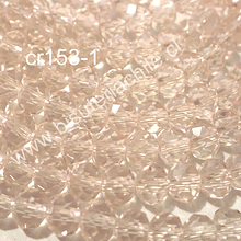 cristal chino facetado de 6 mm en color rosado transparente, tira de 88 cristales