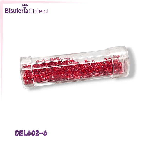 Delica rojo cristal brillante, Miyuki, 3 grs