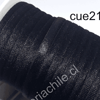 Cordón de terciopelo negro, 5 mm de ancho,  por metro