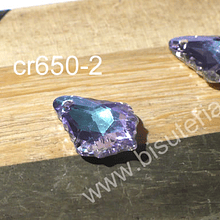 Cristal excelente calidad, austriaco, gota tornasol, con orificio superior 16 x 12 mm, por par