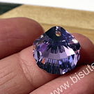 Cristal excelente calidad, austriaco, en forma de concha, con orificio superior 16 x 16 mm, color rosa tornasol, por unidad