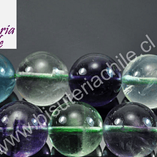 Fluorita lisa 6,5 mm, tira de 30 piedras