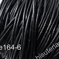Cuero negro de 2 mm, por metro
