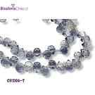 Cristal gota gris tornasol facetada primera calidad 9,5 x 8 mm, set de 5 unidades