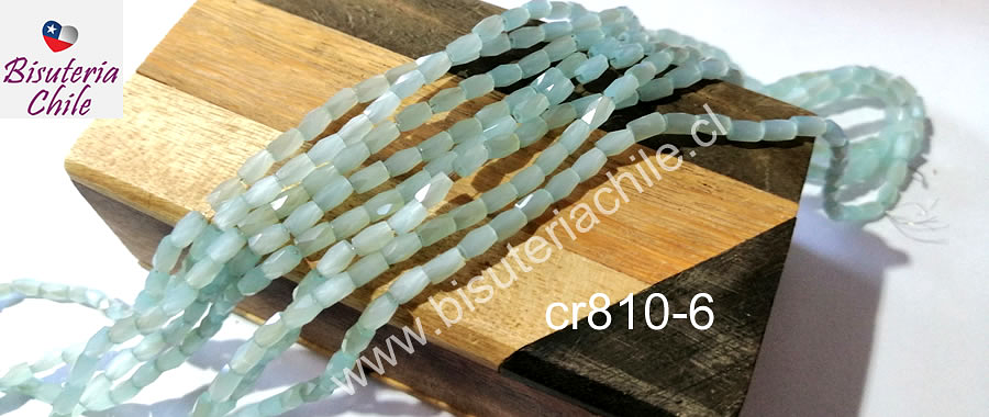 Cristal facetado color jade, especial excelente calidad, 4 x 2 mm, set de 98 cristales aprox.