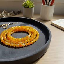 Agatas, Agata facetada en tonos  naranjos de 6 mm, tira de 60 piedra aprox- 