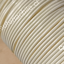 Imitación cuero grueso, de 3 mm, en color beige o crema, por metro