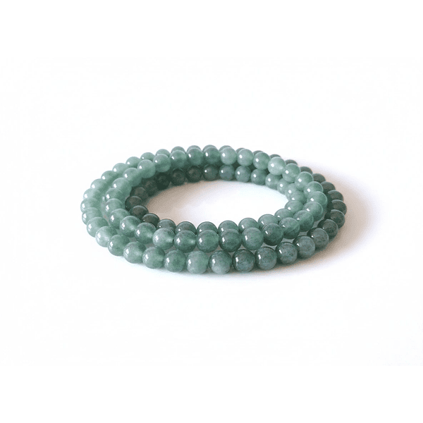 Jade tonos verde 8mm, tira de  45 piedras aprox