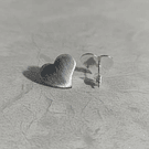 Base de aro baño de plata en forma de corazón, 15 mm, por par-