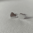 Base de aro baño de plata en forma de corazón, 15 mm, por par-