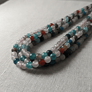 Agata facetada de 4 mm, tira de 95 piedras aprox