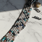 Agata facetada de 4 mm, tira de 95 piedras aprox