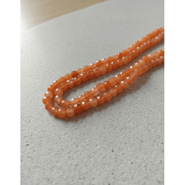 Agata facetada de 4 mm, tira de 95 piedras aprox- 