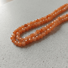 Agata facetada de 4 mm, tira de 95 piedras aprox- 